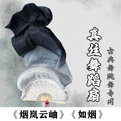 真丝舞蹈扇子古风舞蹈演出道具