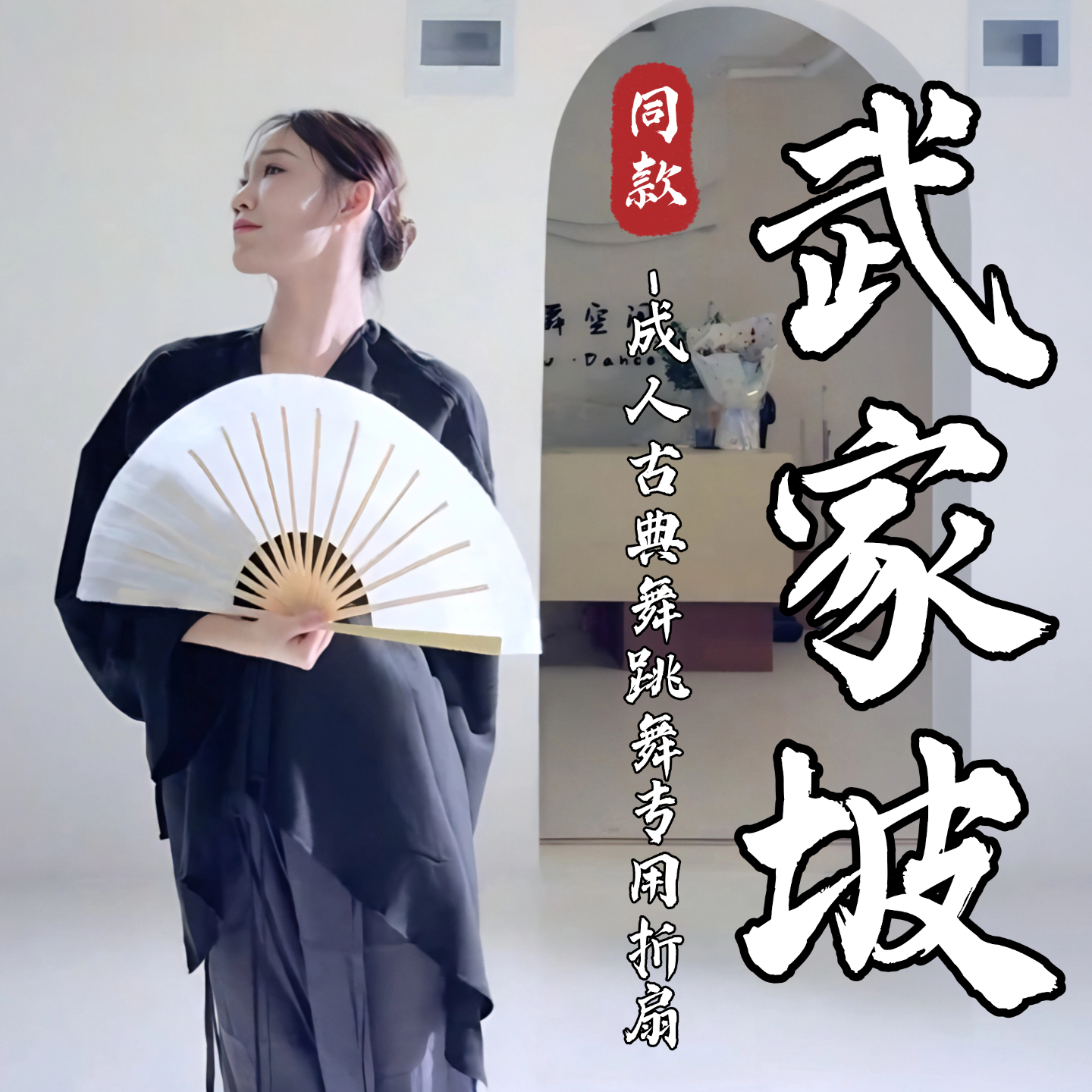 扇子折扇武家坡舞蹈道具双面纯白