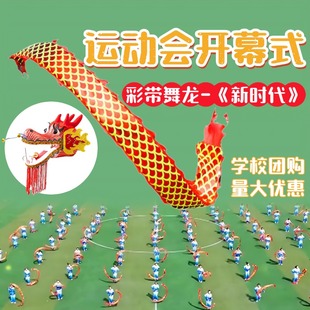 运动会手持道具舞龙彩带健身手甩龙飘带甩甩龙开场舞方阵表演道具