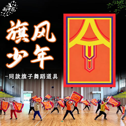 旗风少年舞蹈道具回型令旗子少儿