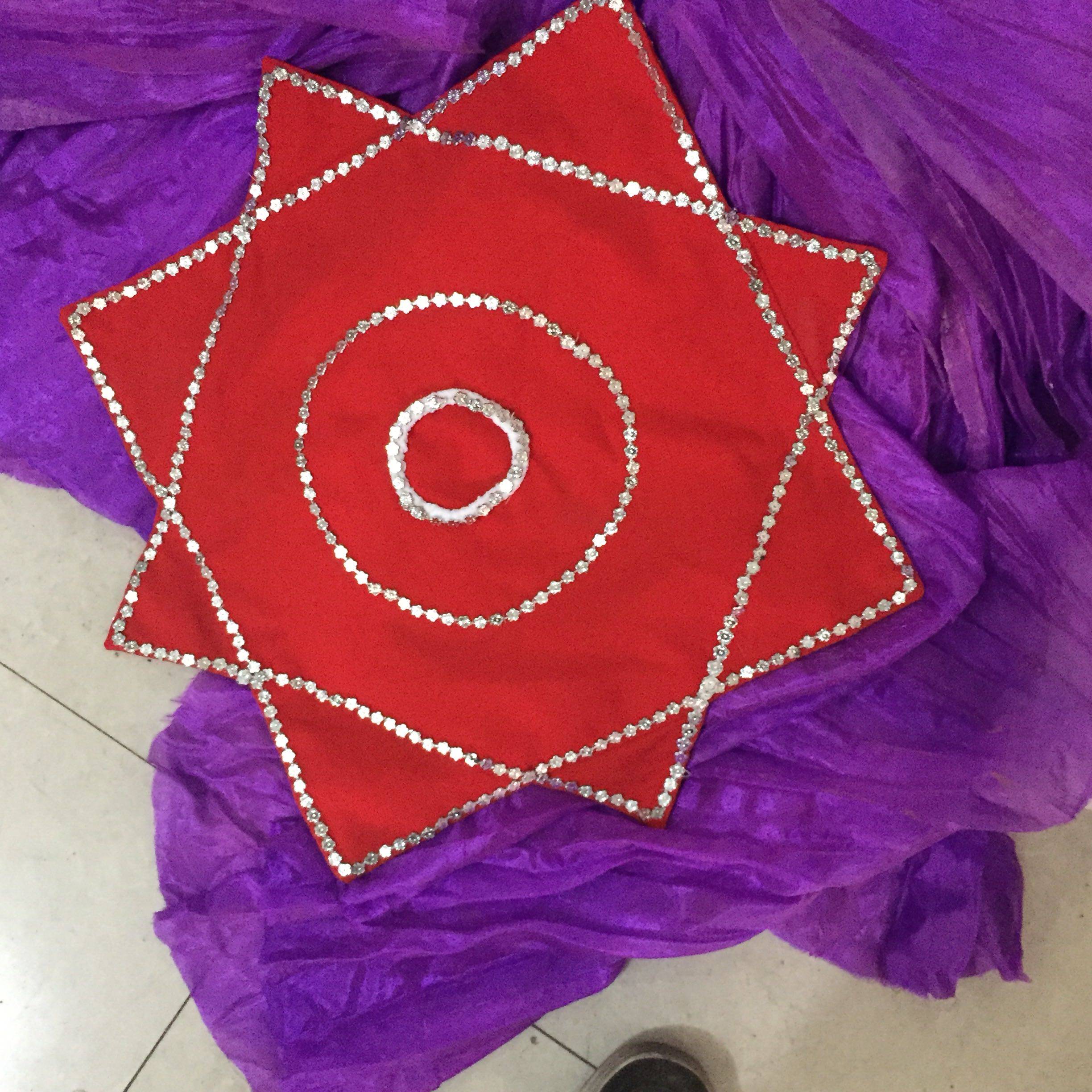 手绢花舞蹈二人转广场舞红手帕考级麻纱八角巾东北儿童专业扭秧歌