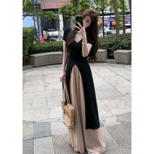 夏装搭配一整套时尚夏天减龄穿搭盐系轻熟长款开叉针织衫两件套装