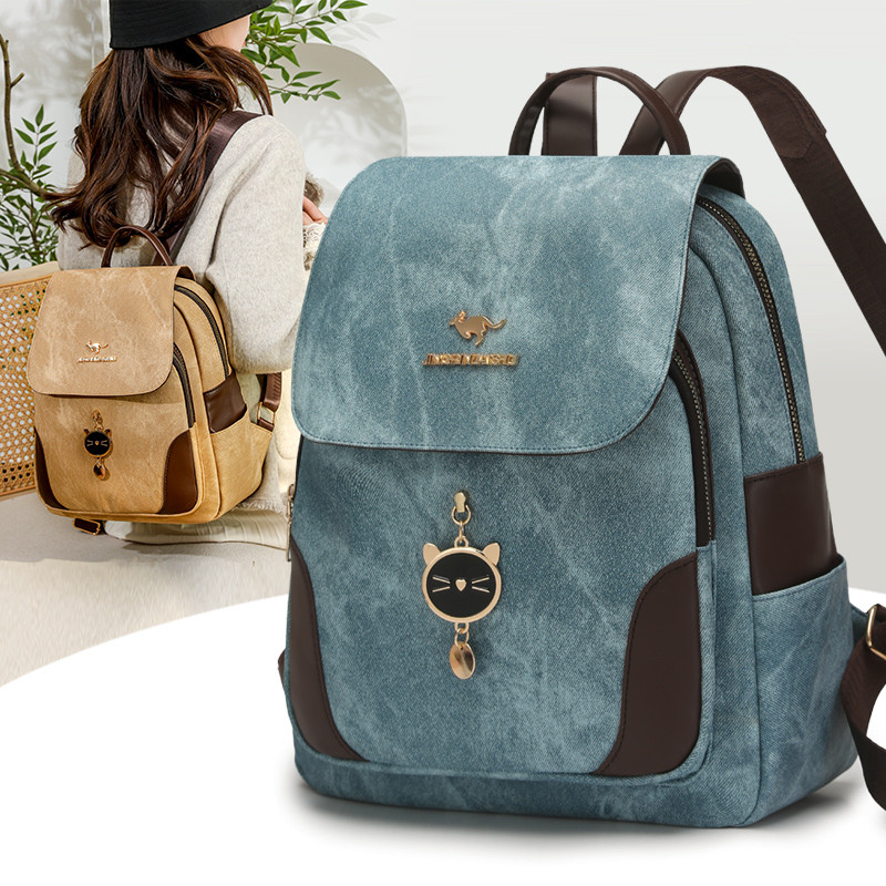 香港品牌高颜值小众双肩包包女2025新款洋气时尚大容量通勤背包