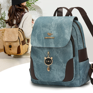 香港品牌高颜值小众双肩包包女2025新款洋气时尚大容量通勤背包