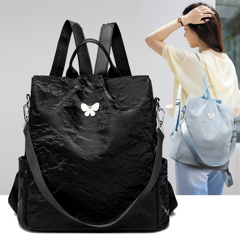 防盗双肩包女2023新款时尚牛津布女士背包2024大容量轻便旅行包包