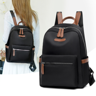 轻便双肩包女2024新款迷你小型出游小背包休闲帆布时尚旅行包