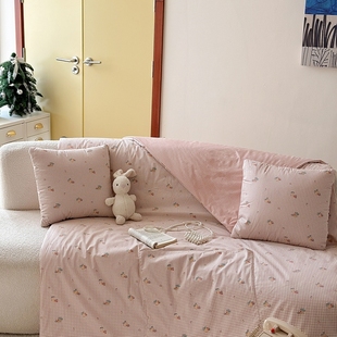 全棉抱枕被子两用二合一纯棉午睡毯子办公室午休枕头被汽车载靠垫