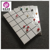 北欧面包砖300*600格子瓷砖厨房墙砖黑白色卫生间厕所网红小白砖