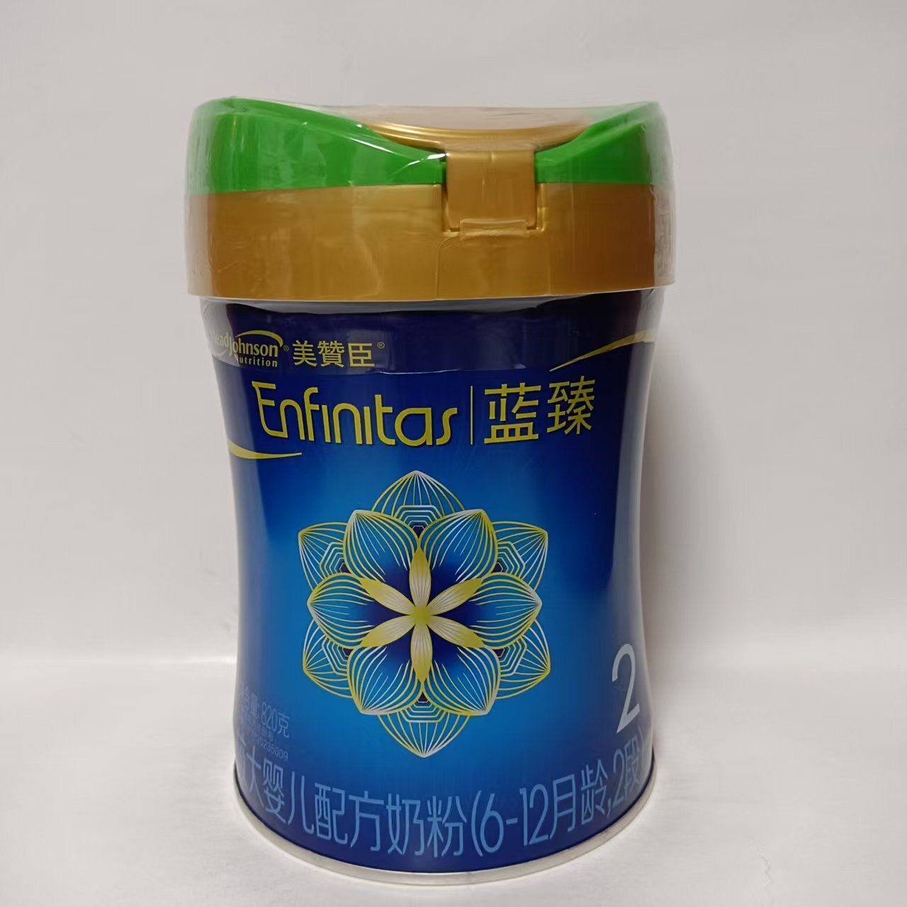 美赞臣翡翠蓝臻2段820克婴幼儿配方奶粉原装进口正品可追溯可积分