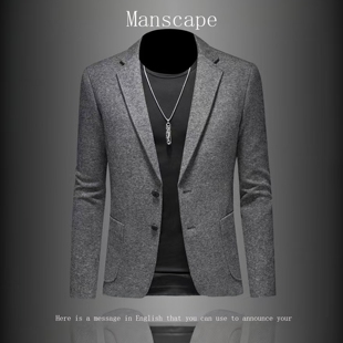 商务单西装 轻奢高级感格纹休闲西服外套男士 修身 韩版 上衣 春秋时尚