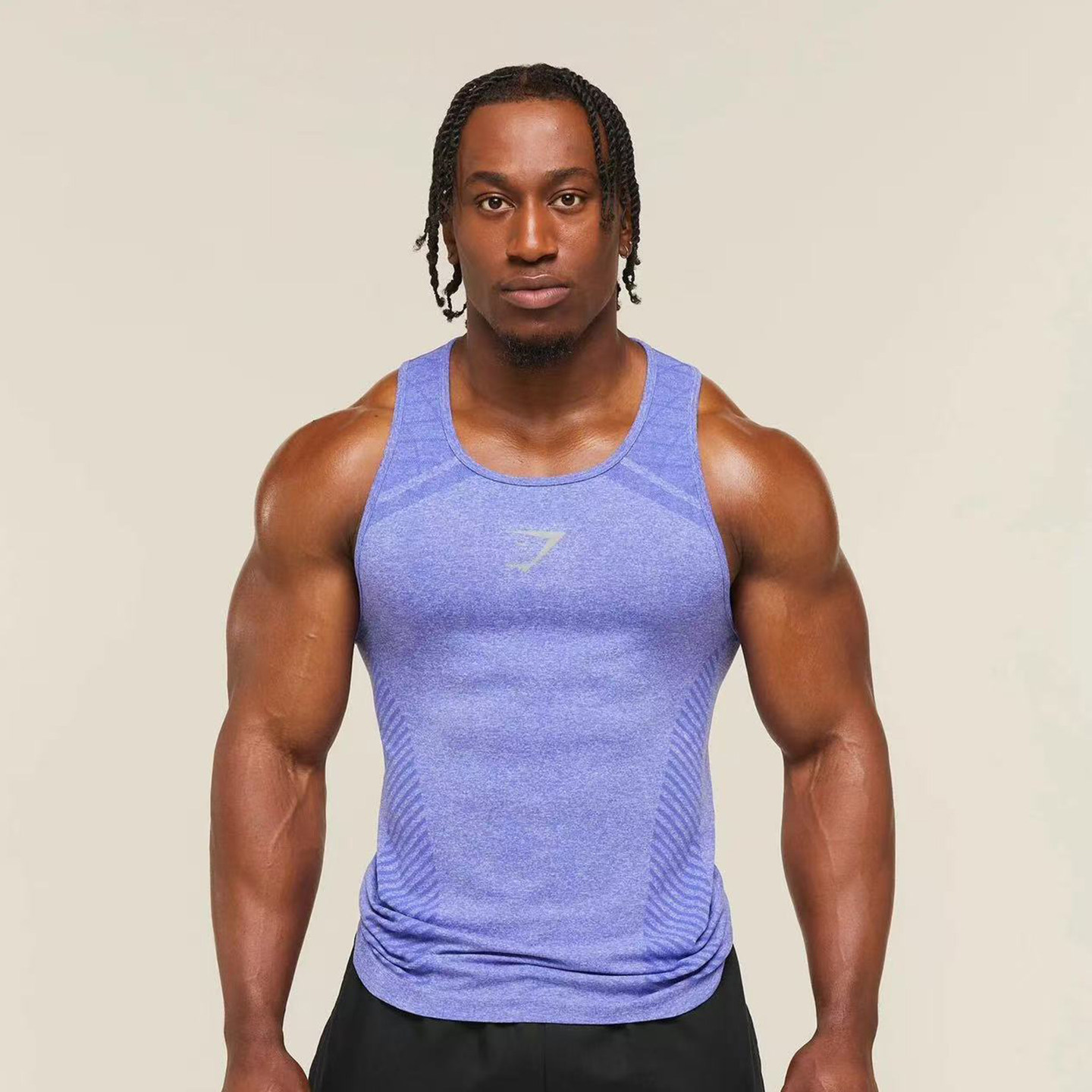 Gymshark无缝速干健身运动无袖背心男夏季撸铁透气修身训练服上衣图片