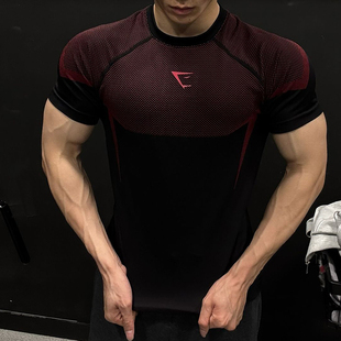 Gymshark Onyx鲨鱼健身运动短袖t恤男装2025新款透气速干训练上衣