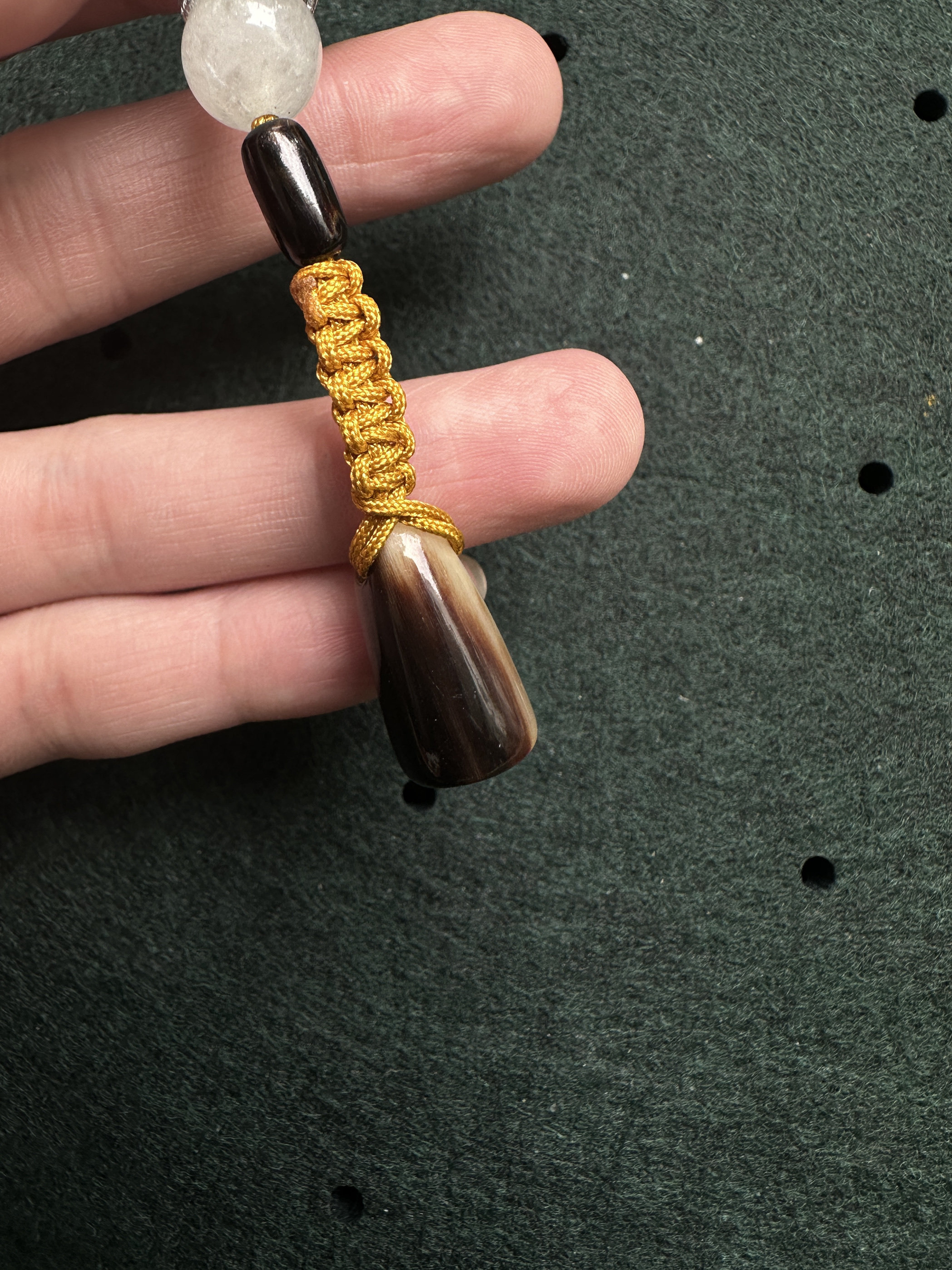 牦牛角挂件配件钥匙挂件 海柳配珠搭配