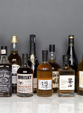 样板间酒柜摆件仿真洋酒假红酒香槟道具厨房橱柜摆件组合软装饰品