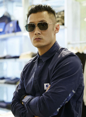 余文乐同款墨镜男 EASHEN Ryder 超轻纯钛偏光开车墨镜 可配近视