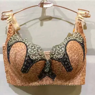 翡蒂正品中厚精油豹纹文胸6265