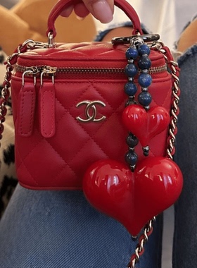 Novi品牌stringting同款个性潮流大爱心黄鸭大笑脸包包手机链挂件