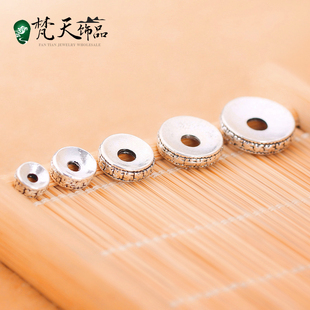 新款 万字合金银隔片垫片隔珠diy星月金刚菩提佛珠配饰配饰件批