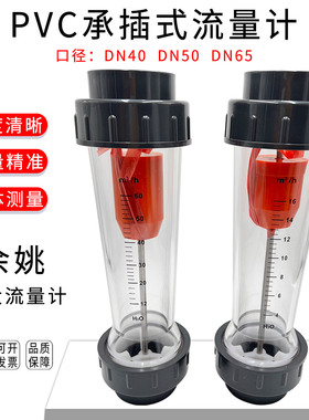 PVC塑料管式转子流量计LZS-DN50 40 65液体水1.0-10 1.6-16m³/h