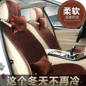 免捆绑冬季毛绒七座汽车坐垫宝骏别克GL8宏光四季通用汽车坐垫套