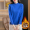 [Thickened half high collar] Blue