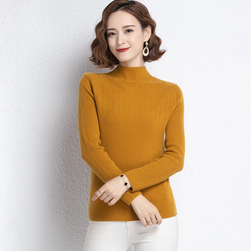 100%纯羊毛衫半高领套头毛衣女秋冬宽松大码气质打底针织衫上衣女|msdalam kategori Butik wanita / wanita, sweater - dari Buy2taobao.com untuk memberikan perkhidmatan ejen Taobao profesional membeli
