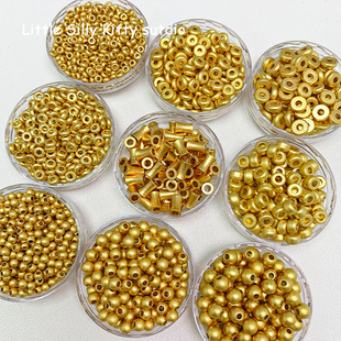 基础百搭保色沙金隔珠隔片竹节通孔散珠diy串珠手链项链配件材料