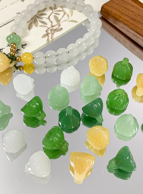 国风本色仿玉石琉璃莲蓬