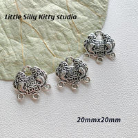 Xiaoben Cat handmade Chinese-style alloy small bell pendant, ancient-style step shake diy bracelet, necklace, earrings, handmade materials thumbnail 3
