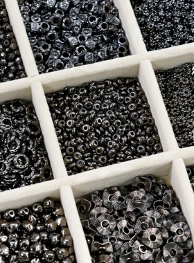 复古基础款枪黑合金隔珠隔片手工diy串珠手链项链饰品配件材料