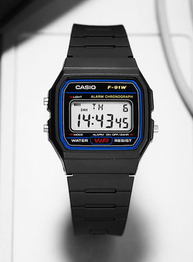 casio卡西欧手表男女复古小方块f91w学生表运动电子表海外直邮