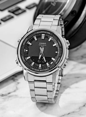 卡西欧Casio手表男士钢铁之心商务十年电力男表AMW-880D 海外直邮