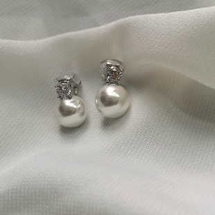 简约名媛气质巴洛克风戴妃款耳夹2025优雅复古珍珠耳夹无耳洞耳环