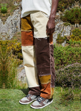 Men Straight Jeans Trousers Loose 宽松直筒裤长裤 брюки