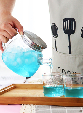 家用凉水壶耐高温玻璃日式冷水壶凉白开果茶水壶杯子煮泡茶壶套装