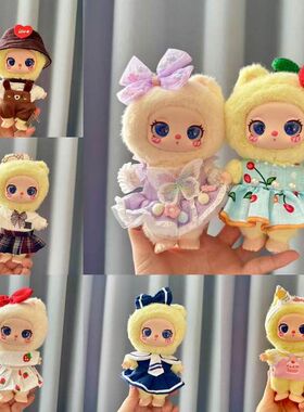 仅售娃衣】16cm莉拉LUKY CAT挂件玩偶裙子毛绒娃娃衣连衣裙制服装