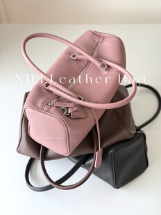 西在浙里|自制头层摔牛皮单肩腋下手提包枕头波士顿