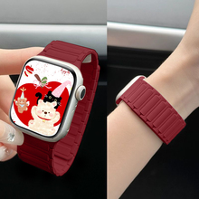 明星同款动派适用S10苹果S11手表表带iwatch10腕带applewatch9磁吸硅胶Ultra女款SE运动8男7高级新款S8秋冬季
