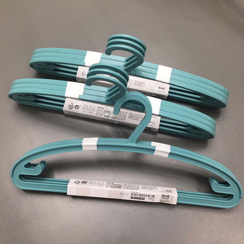 宜家斯利波塑料衣架带钩裤挂防滑无痕衣挂晾衣架晒衣架撑秋冬
