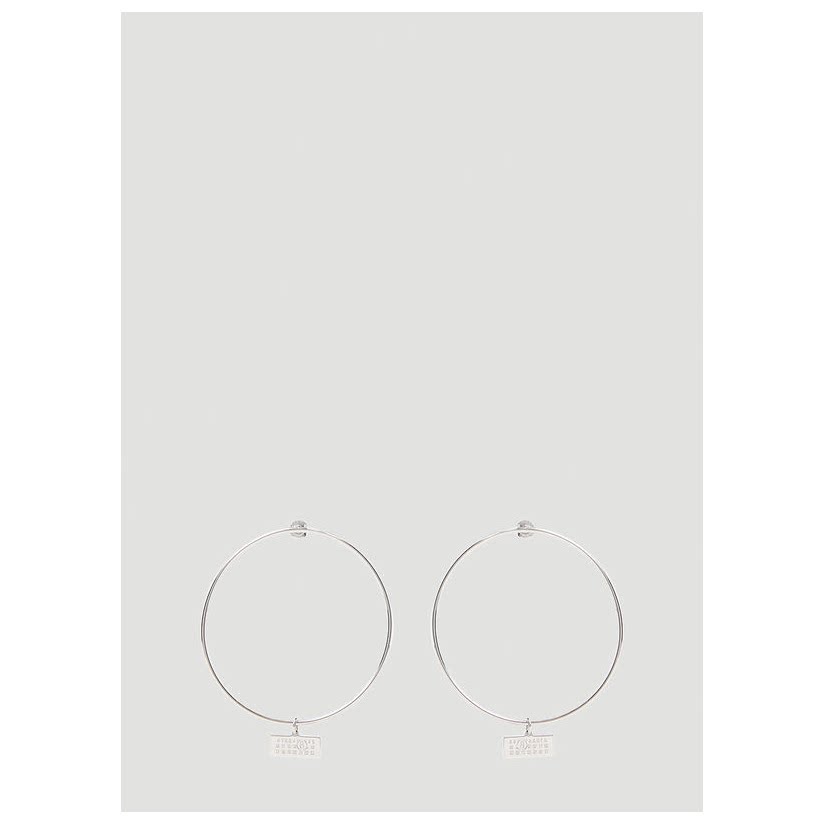 mm6 maison margiela 马丁·马吉拉 mm6 数字徽标铭牌圈形耳环女