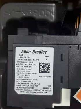 全新正品Allen-Bradley热继电器193-1EEEB
