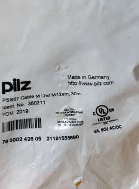 全新 PILZ 380211 PSS67 Cable M12sf M12sm 30m