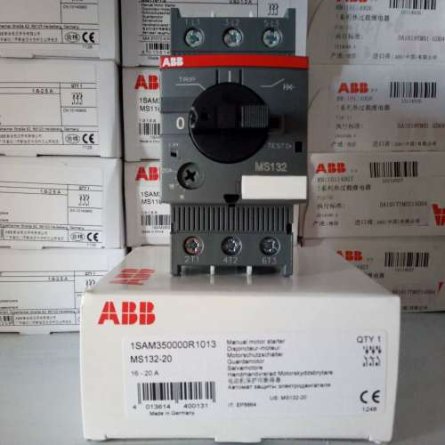 原装正品ABB马达保护器 MS132-20(16–20A) ;10102127