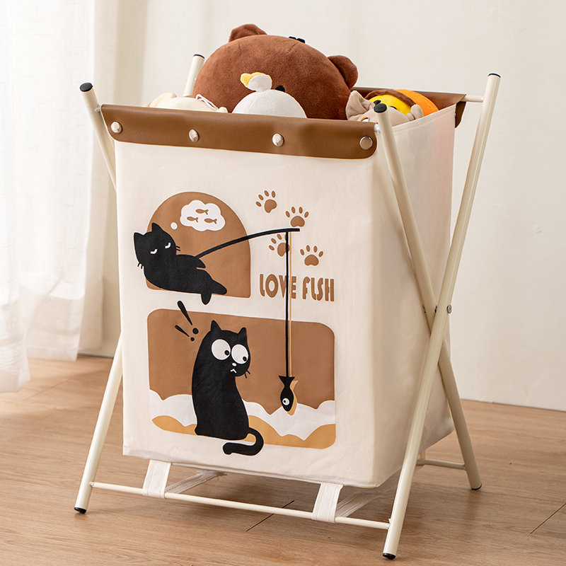 加粗碳钢收纳筐可折叠脏衣篮