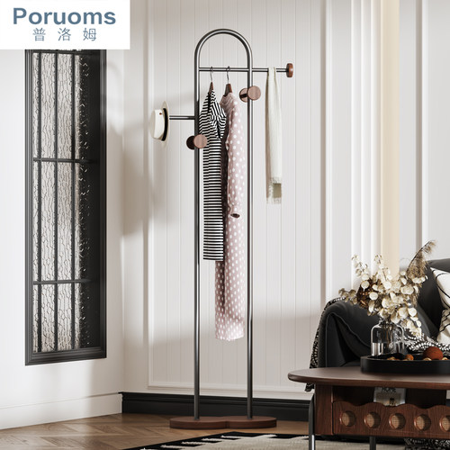 卧室不锈钢意式极简落地衣帽架
