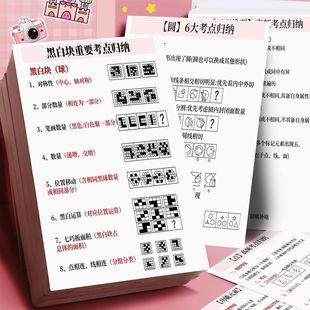 64张图形推理规律贴纸考公花生十三图推规律总结考点笔记干货贴画