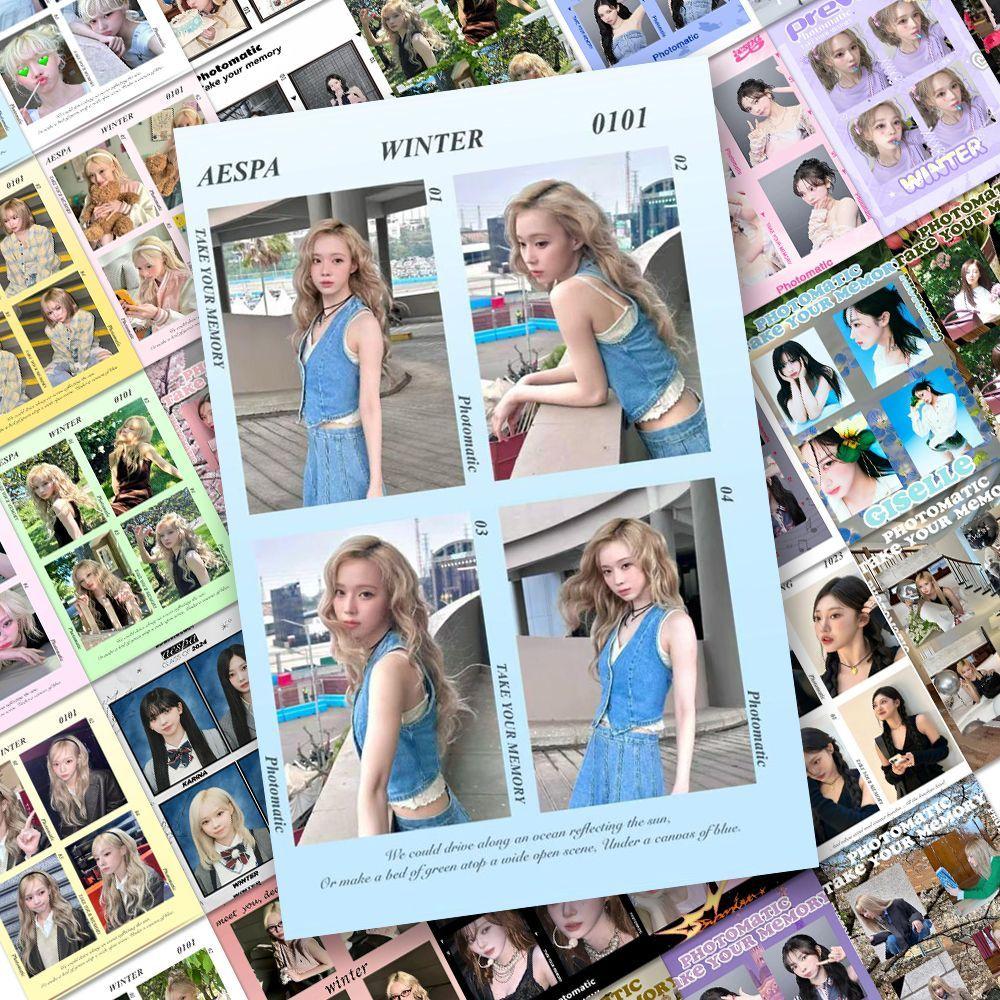 aespa人生四格贴纸高颜值贴画diy