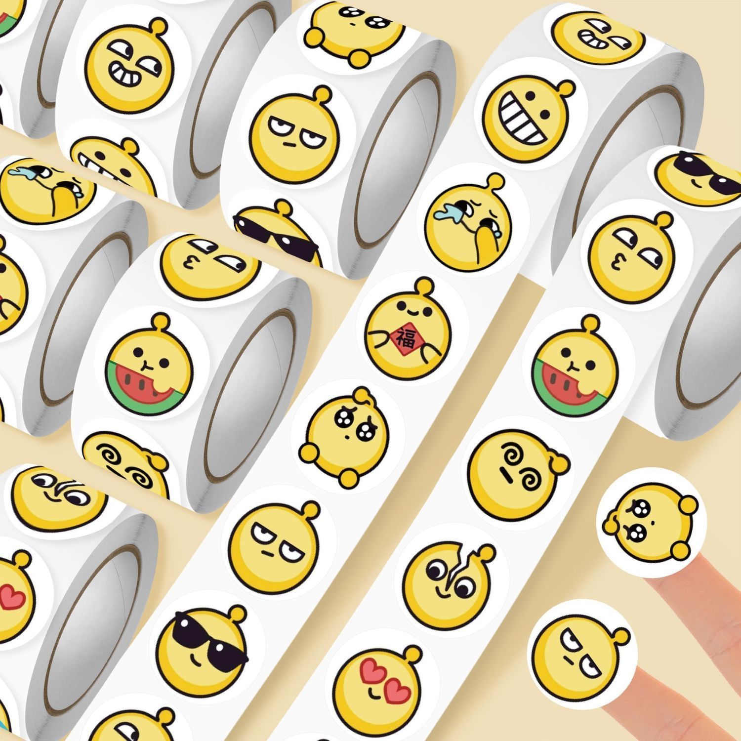 热门爆款游戏蛋仔表情卷卷可爱超萌派对趣味周边卡通书本贴纸贴画