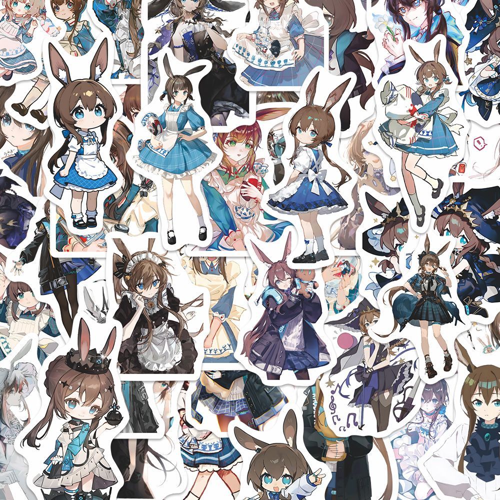 174贴阿米娅贴纸明日方舟无忧梦呓头像萌物可爱q版二次元防水贴画