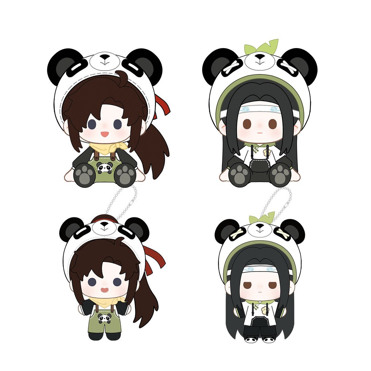 【官方正版】南漫社 魔道祖师 熊猫系列熊猫毛绒公仔挂件周边正品